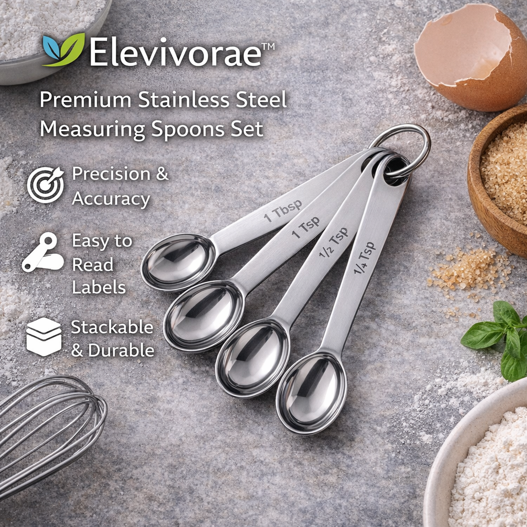 Elevivorae™ Premium Stainless Steel Measuring Spoons Set